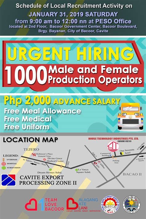 Urgent! No age limit jobs in Cavite .